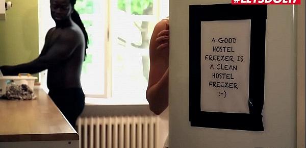  LETSDOEIT - Russian Teen Alya Stark Wants Some Milk This Morning From BBC Hostel Guest